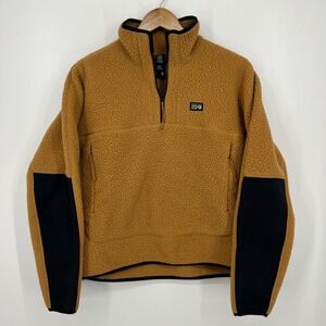 Mountain Hardwear Fleece Jacket Women's Size M Brown 1/2 Zip Pullover